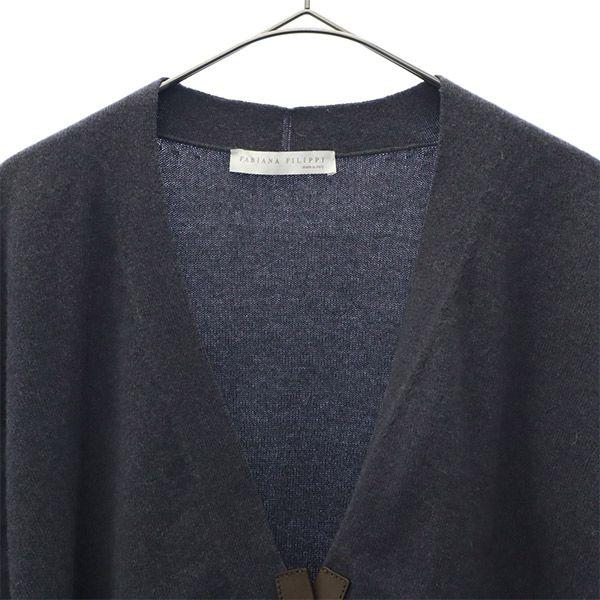 FABIANA FILIPPI Made In Italy Long Sleeve Wool Mix Cardigan XS Gray Women Used