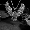 YQ 316L Stainless Steel Viking Eagle Pendant Necklace for Men Punk Gothic Jewelry
