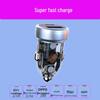 100W Mini Transparent Dual PD Car Charger: Super Fast Cigarette Lighter Adapter