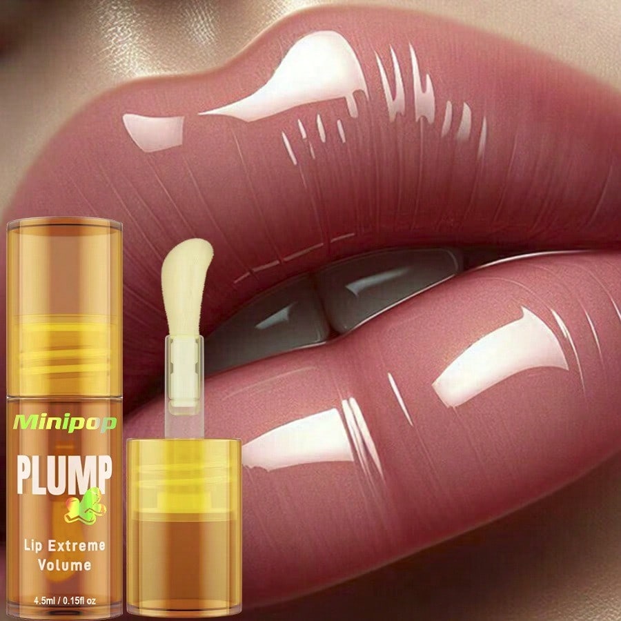 Plumping Lip Oil with Ginger & Mint for Full Lips Hydrating Moisturizing Big Lips Enhancer