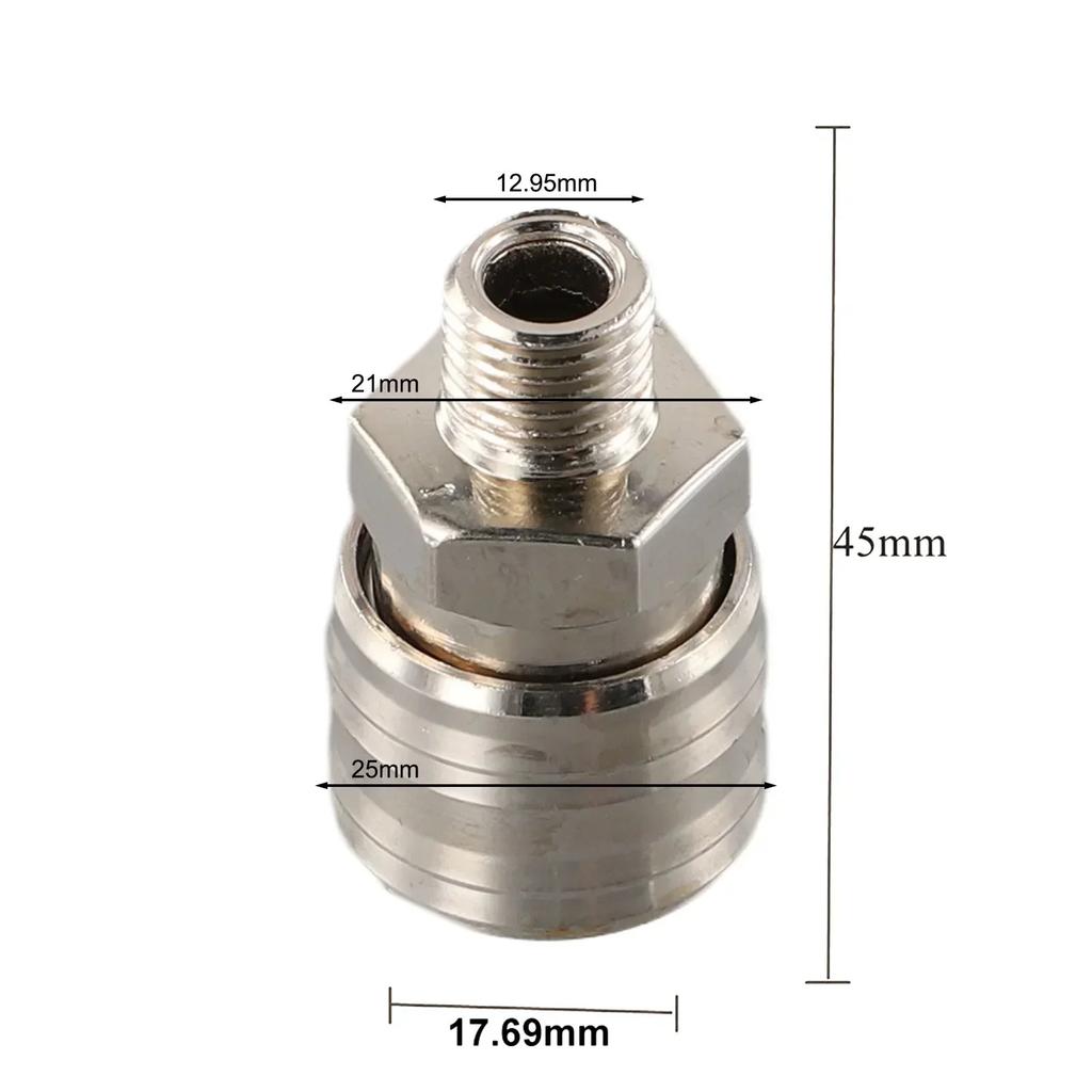 Compressor Connector Fitting Female Sturdy Euro Air Line Hose Compressor Connector Fitting with 1/4BSP Male Thread