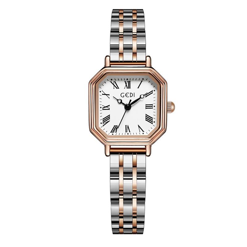 Simple Retro Niche Temperament Roman Small Dial Exquisite Light Luxury High-End Quartz Steel Belt Watch