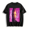 Valorant Reyna Runway Themed Printed T-shirt Unisex Casual Loose Game Peripheral Top Pure Cotton T-shirt