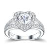 Womens Heart Ring Light Luxury Fashion Commuter Non-Fading Versatile Jewelry