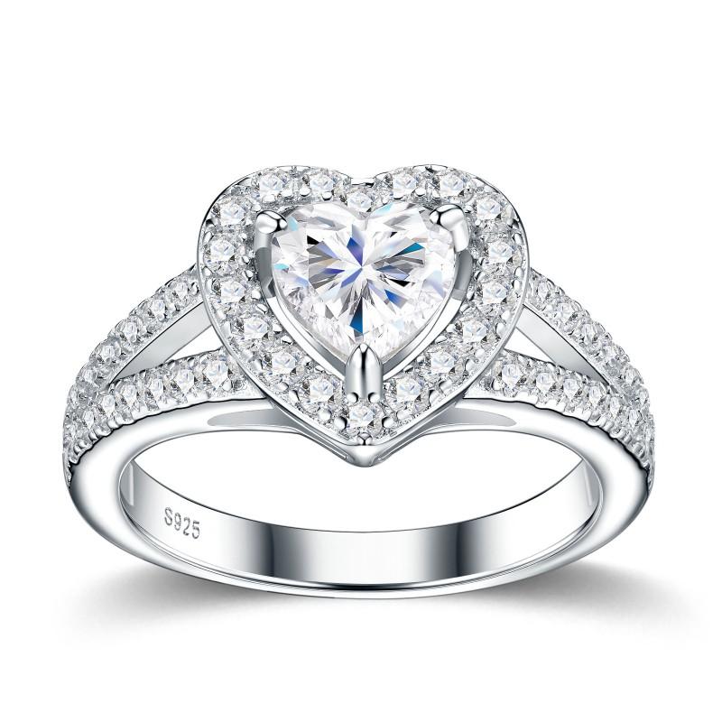 Womens Heart Ring Light Luxury Fashion Commuter Non-Fading Versatile Jewelry
