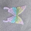Hot-selling computer embroidery gradual change big butterfly wings hair accessories, hollow lace handmade DIY patch accessories