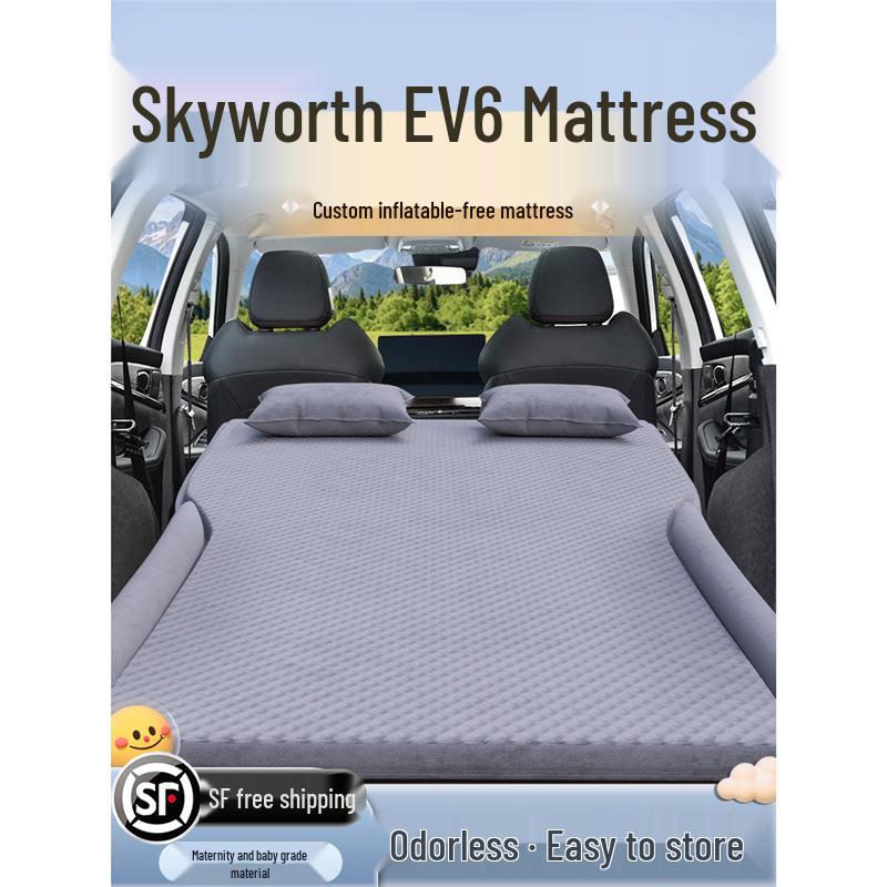 Skyworth EV6 Auto aufblasbare Matratze: Luftmatratze für Kofferraum & Schlafmatte für Rücksitz