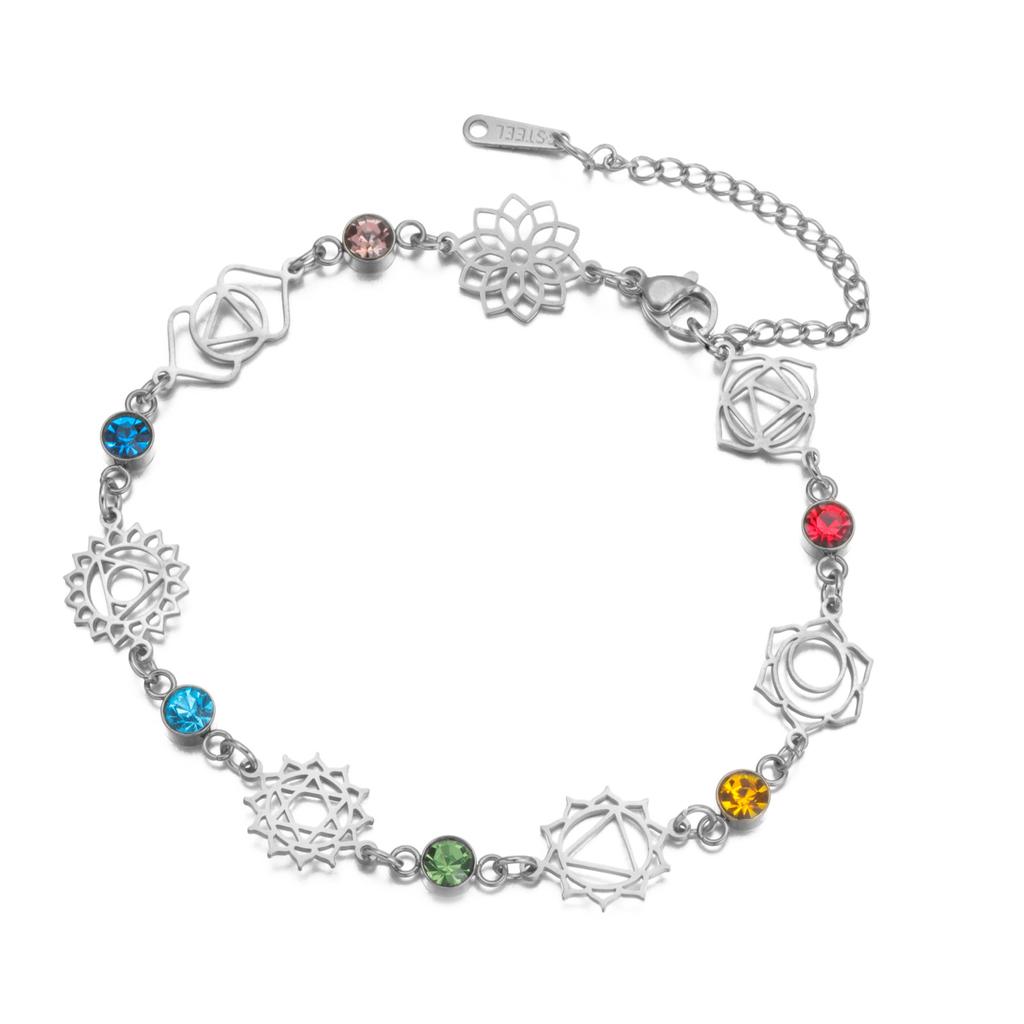 Lucky Seven Yoga Elements Gold Bracelet For Women Fringe Jewelry Birthday Gift