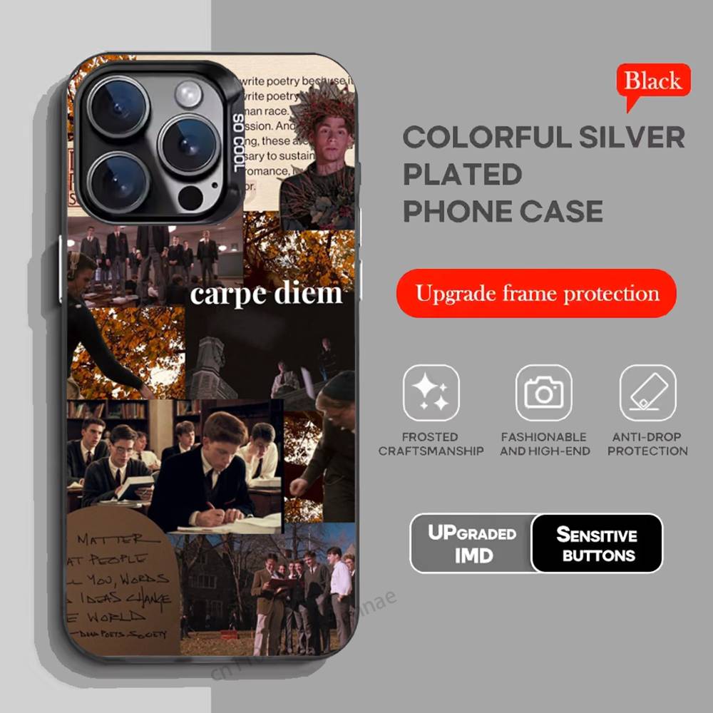 

Carpe Diem Dead Poets Society phone Case for iPhone 17 11 12 Pro Max Plus Mini Air SE 16e 14 15 16 13 Soft Shell iPhone17pro