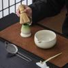 Japanese Matcha Tea Set: Ceramic Bowl & Whisk