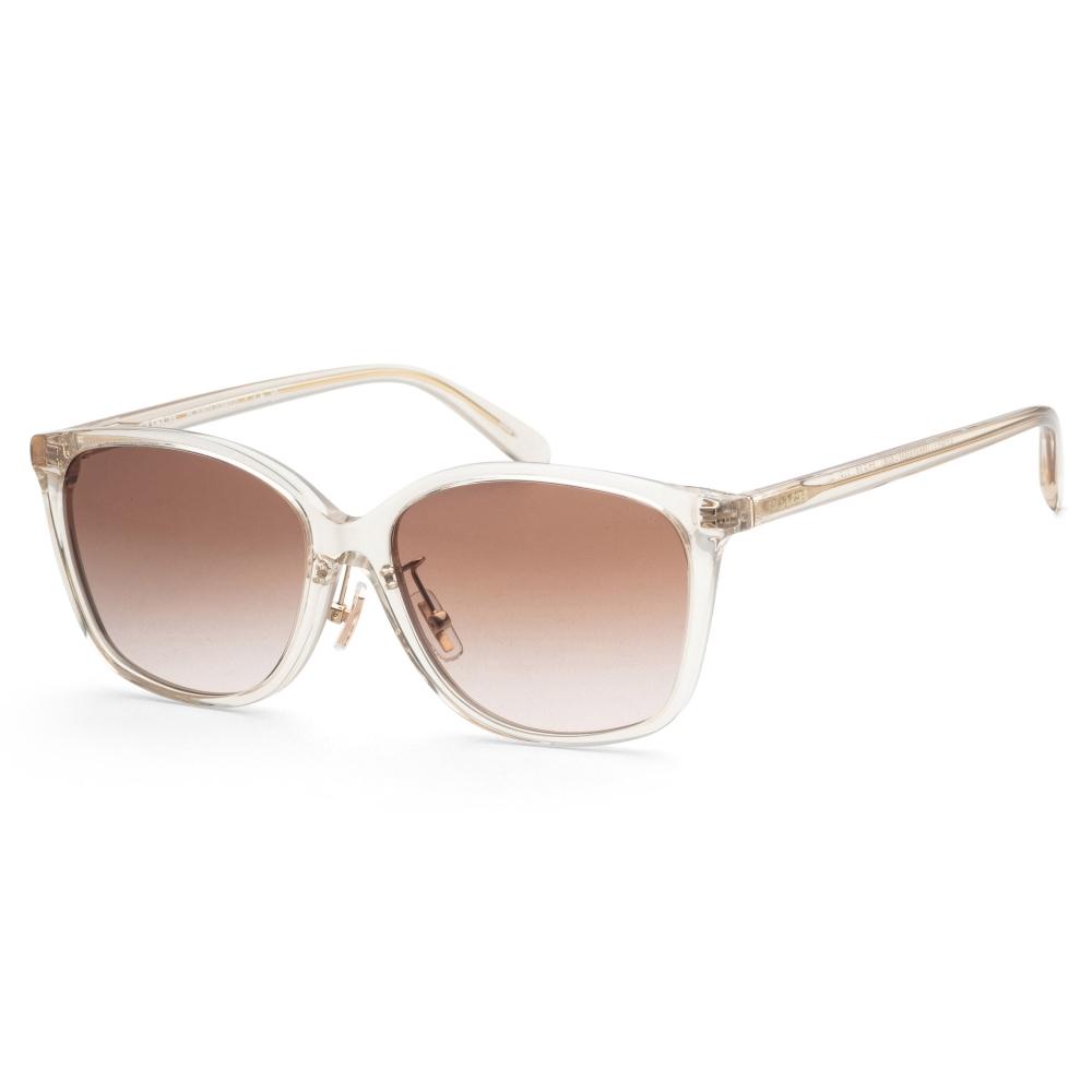 

Coach Women s 57 mm Sunglasses transparent fawn
