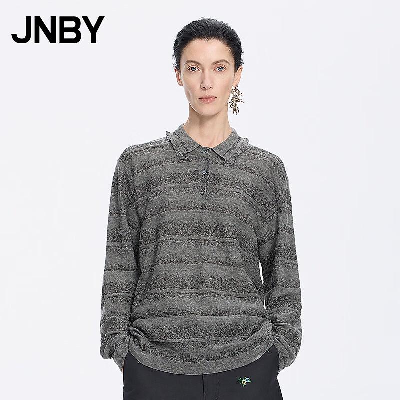 JNBY Women s Loose Fit Polo Collar Wool Knit Sweater XL