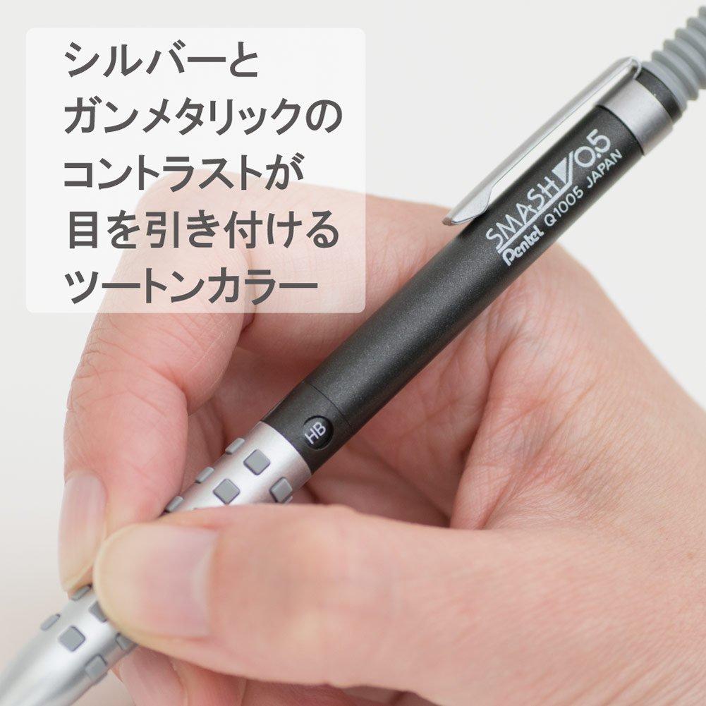 Pentel Mechanical Pencil Smash Gunmetallic 0.5mm Q1005-12A