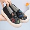Spring and summer new fisherman shoes canvas women's shoes fashionable versatile Chinese style casual thick-soled lazy one-pedal single shoes women