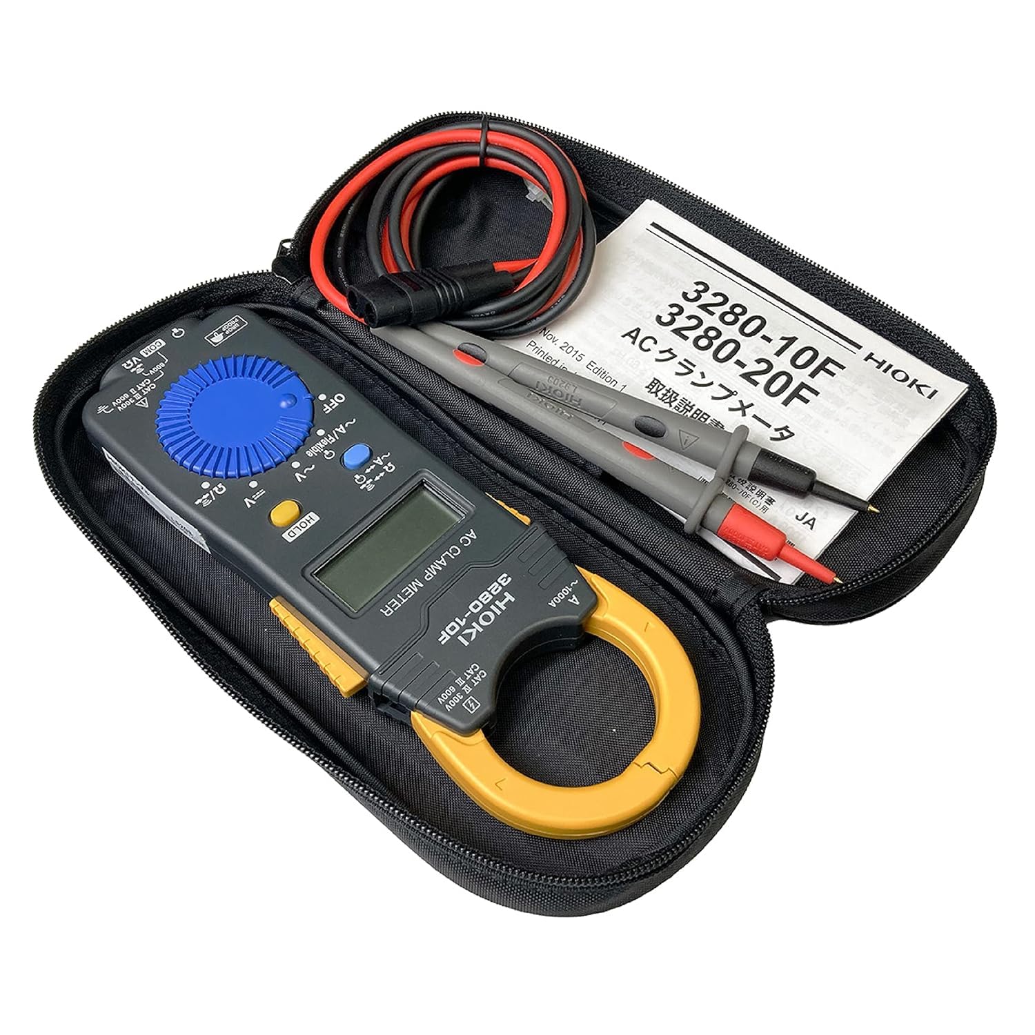 

HIOKI AC Clamp Meter Current Average Value Tester DMM Made in Japan Test Carrying Case Included 3280-10F [AC 1000A] Leads, [Product]