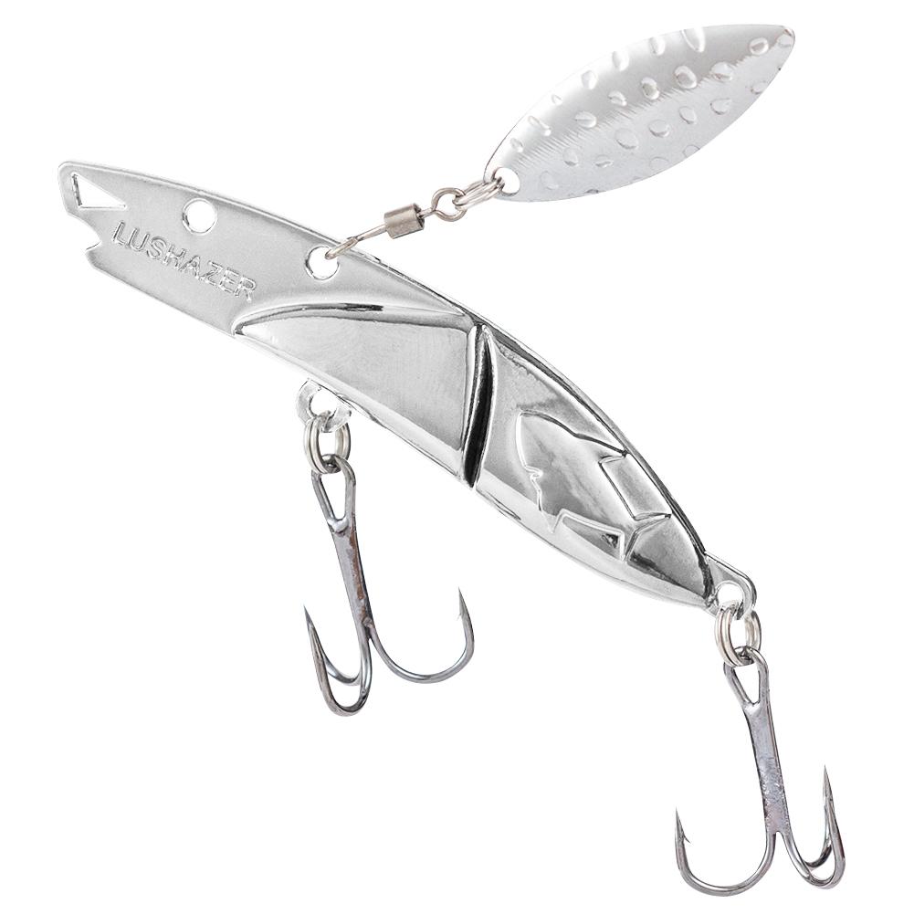 

Рыболовные приманки с металлическим лезвием, вращающиеся на 360 градусов приманки с блестками, светоотражающая блесна, жесткая приманка для соленой воды, пресной воды серебряный