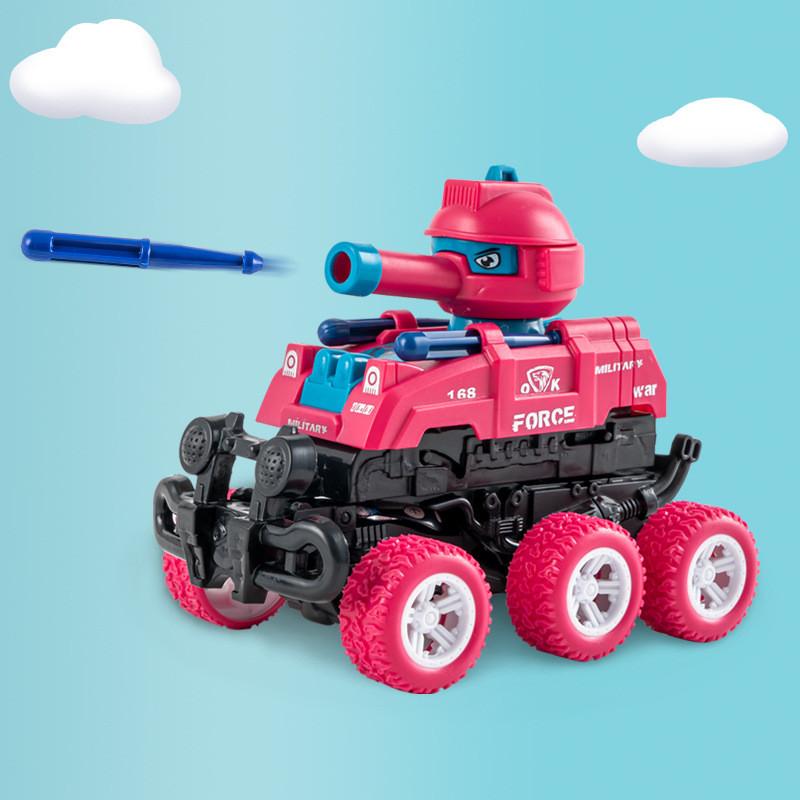 Inertia Impact Transforming Tank Toy For Kids With Shooting Function And Deformation