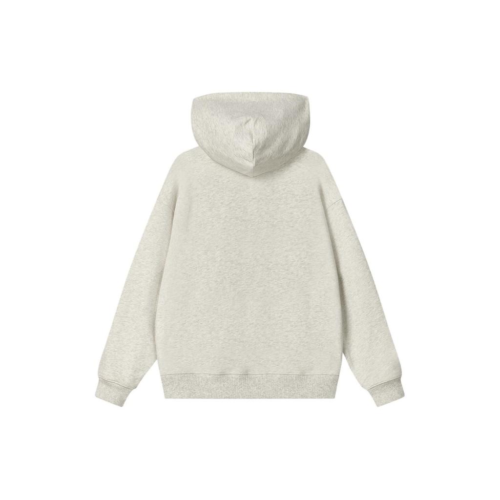 FILA Letter And Number Print Casual Hooded Knit Sweatshirt Men sweatshirt Light-Khaki Flower-Gray F11M415205F-LK