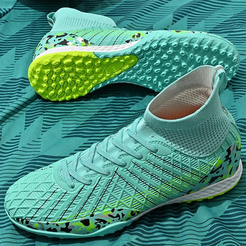 Fashion Men Football Boots Professsional Original Society Football Boot Turf Training Teenager Futsal Court Football Boot for Children