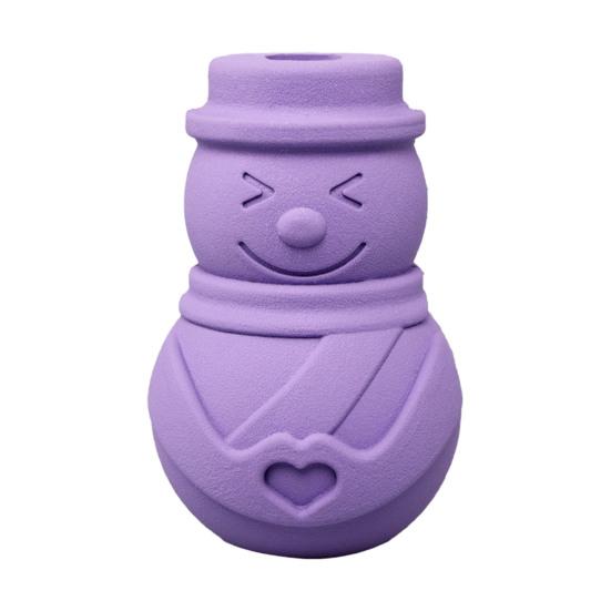 

Собака в форме снеговика, жевательная игрушка, устойчивая к укусам, мягкая резина, избавление от скуки, чистка зубов, молярная интерактивная игрушка для домашних животных, товары для домашних животных S фиолетовый