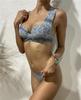 Women's Swimwear Hard Cup Push Up Sexy Thong Bikini Set Beachwear Bathing Suits