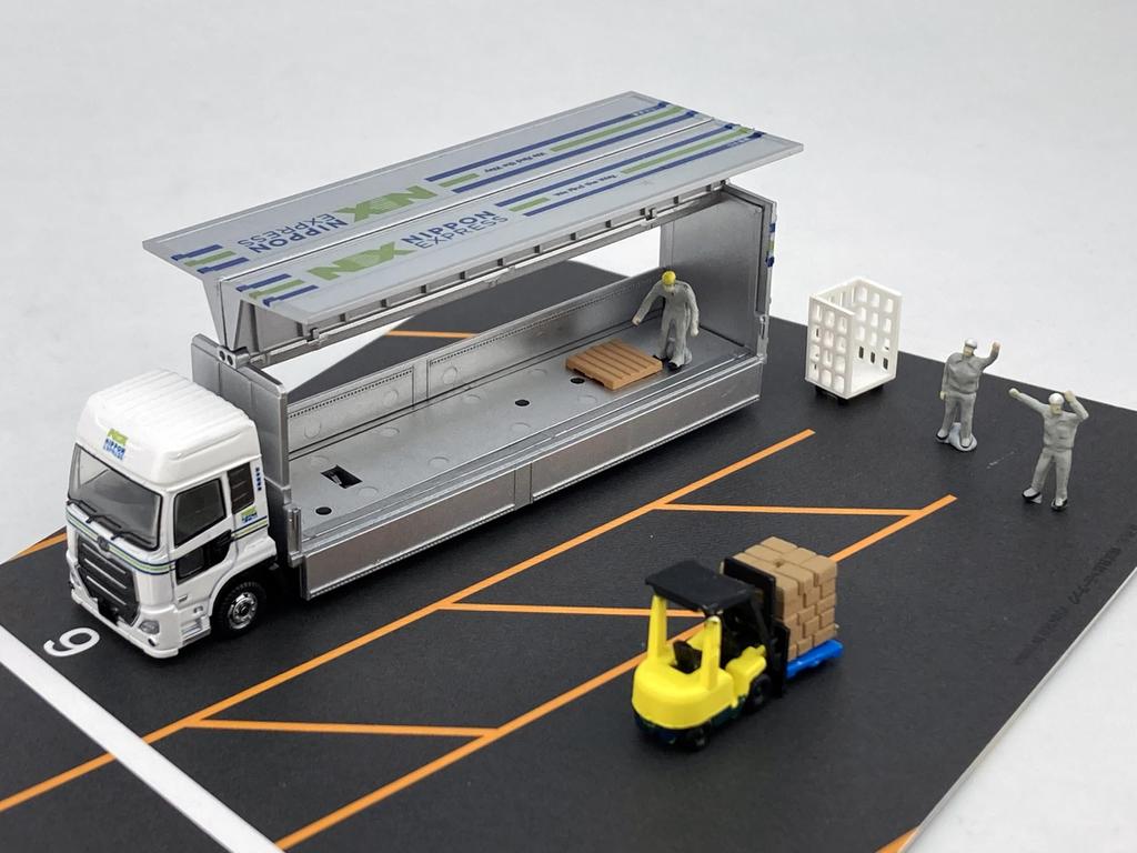 TOMYTEC Kolekce nákladních vozů Kolekce nákladních vozů Logistics Site Wing Van Set E NX Nippon Express Diorama Supplies 329596