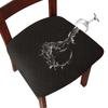 Waterproof Dining Chair Seat Covers Removable Washable Elastic Cushion Protectors for Upholstered Chairs