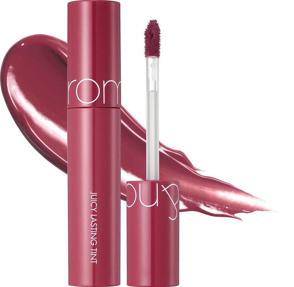 Juicy Lasting Tint 06 Fig Vivid Color Glossy Finish Long Lasting MLBB Moisturizing High Pigment Clear Natural Makeup Daily Lip K Beauty Rom&nd 5.5g