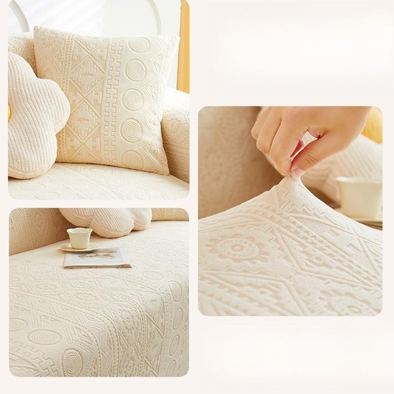 Plush non-slip sofa cover protective cover integrated all-inclusive anti-cat scratch sofa cover