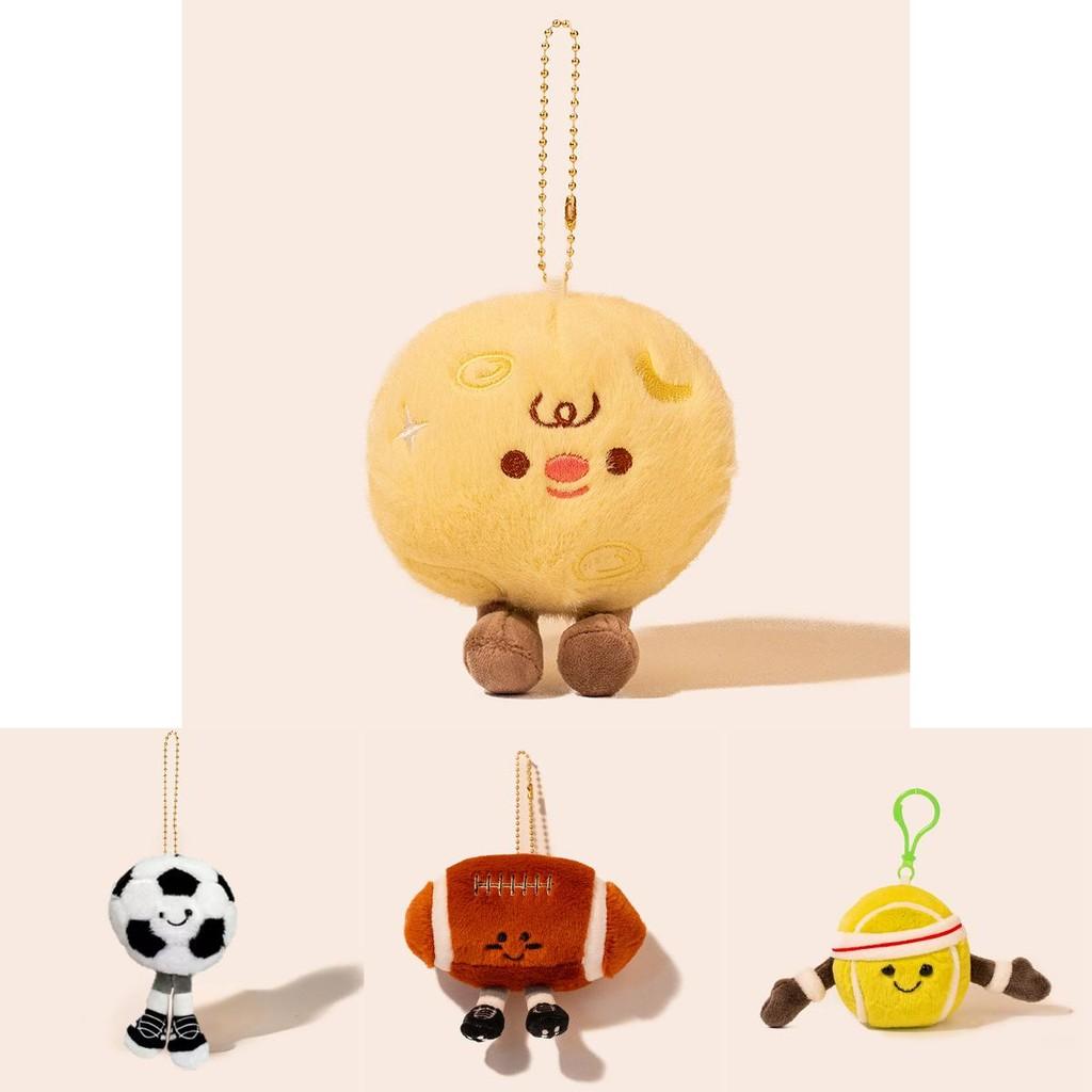 Plush Balls Pendant Badminton Keychain Room Decor Bag Decoration Birthday Gift