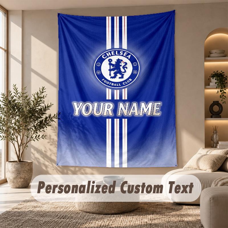 Tapestry Custom Name Text, Wall Hanging Tapestry Home Room DecorChelsea FC