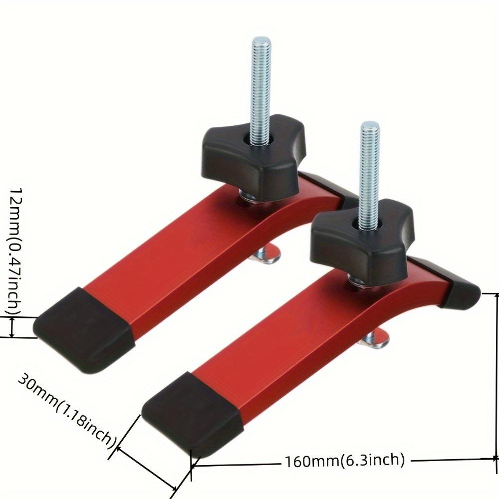 Quick Acting Clamps - Effortless T & Miter Track Woodworking Solution - Secure, Versatile Hold Down Tools