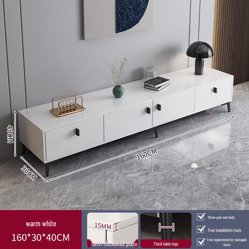 Yijiada Modern TV Cabinet & Coffee Table Combo for Small Spaces