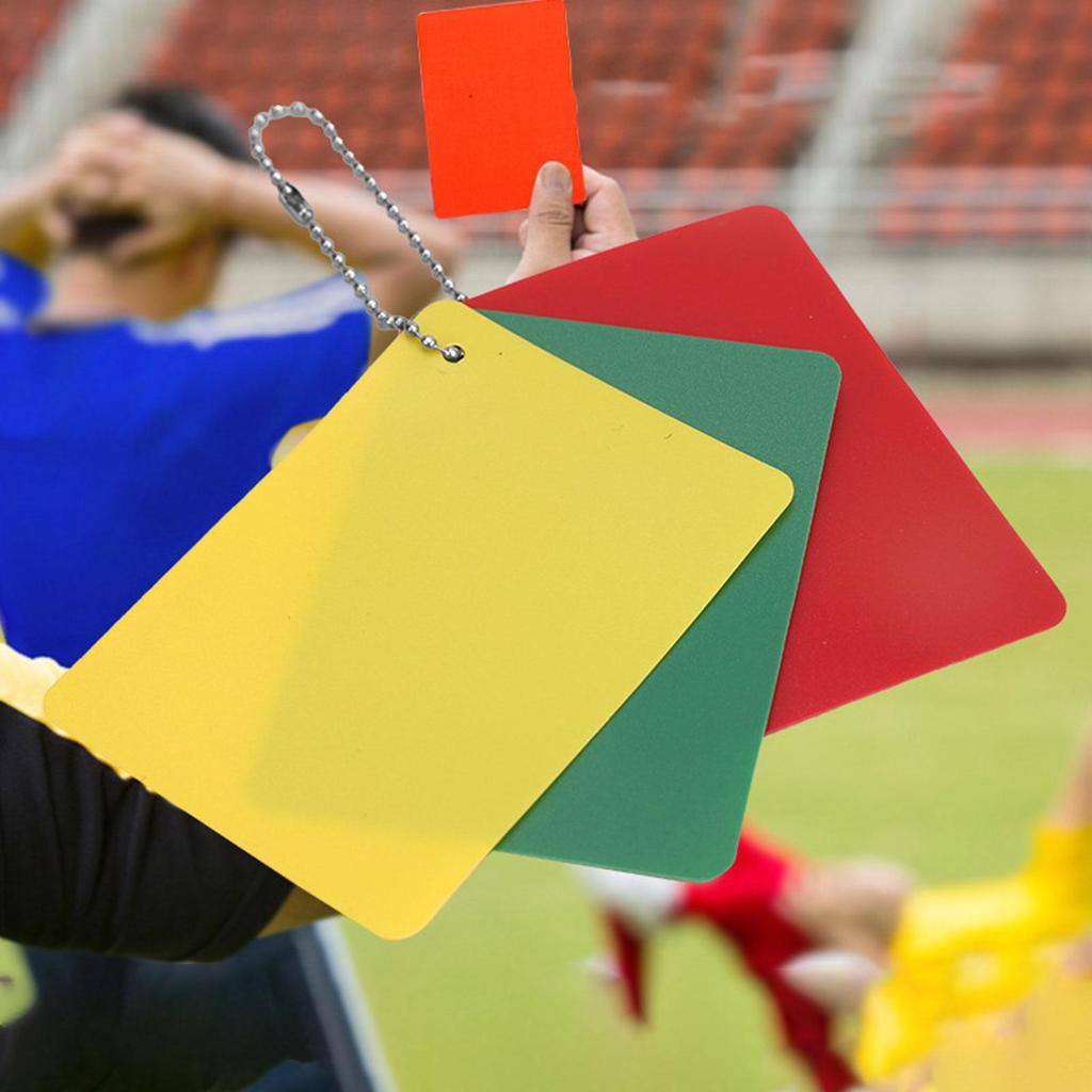 Referee Penalty Cards, Green, Yellow, PP Material, Portable, Flexible, Versatile, for Entertainment,