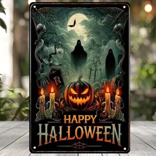 Large xin Happy Halloween Vintage Metal Tin Sign Pumpkins DecorativeAluminum 20x30cm(7.8x11.8inch)