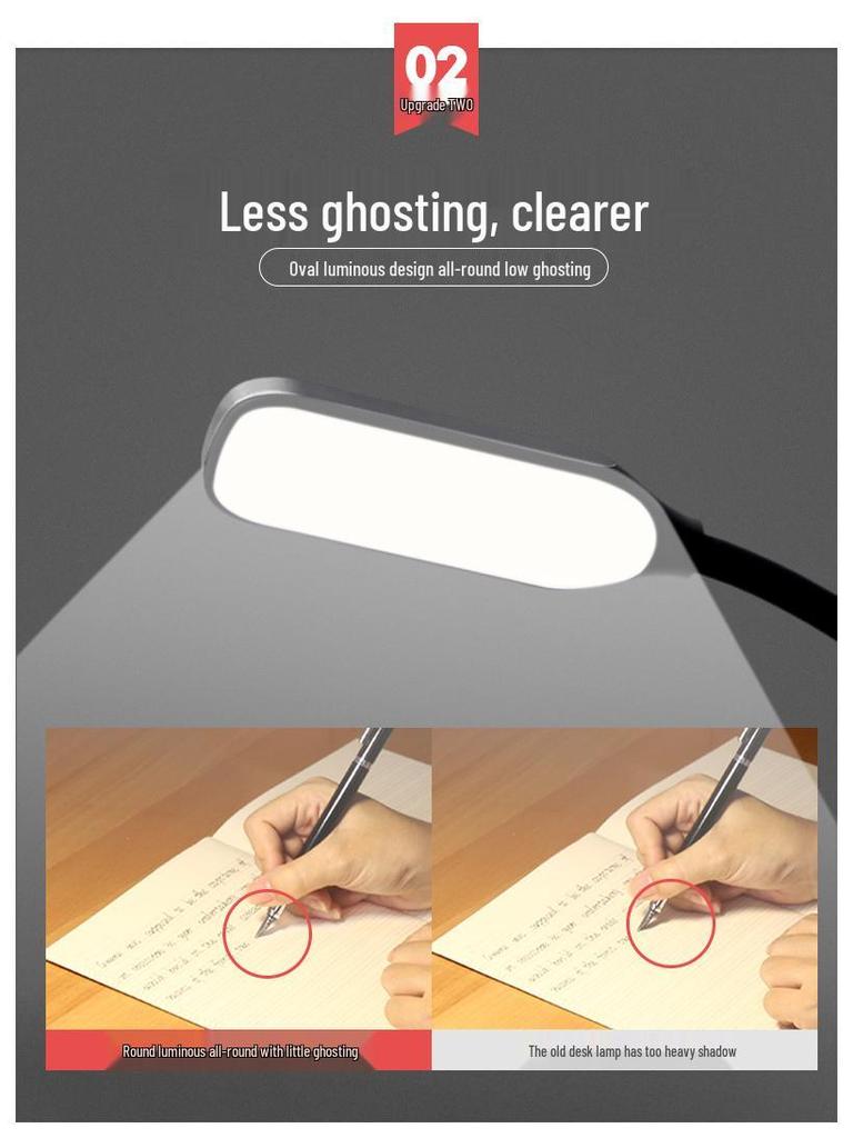 Clip-on LED Desk Lamp with Eye Protection, Battery Operated, for Dormitory & Study