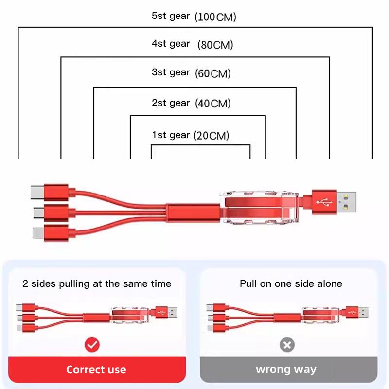 3 In 1 Micro USB Type C Charging Cable Multi Charger For Ford S MAX Ranger Focus Fiesta Mondeo Kuga Mustang Escort KA Ecosport KL1