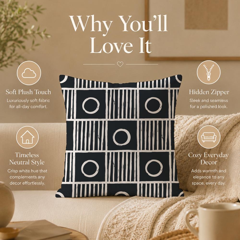 Style G-Geometric StyleS Cushion Cover Double-Sided Printed Pillow Cover Hypoallergenic Dust-Mite Proof