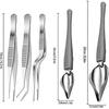 8 pcs Chef Art Pencil Stainless Steel, Culinary Drawing Tool Set Food Tongs, Dough Scrapers Plastic Set for Pastry Cake Culinary Decoration