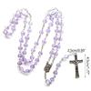 Plastic Rosary Necklace Santa Mary Prayer Necklace Christian for Cross Necklace