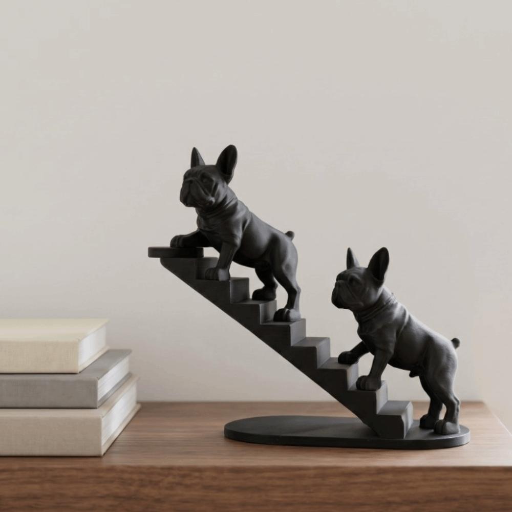 3D Printed French Bulldog Statues Creative Funny Decorative Bulldog Ornaments Nordic Style Desktop Staircase Decorations