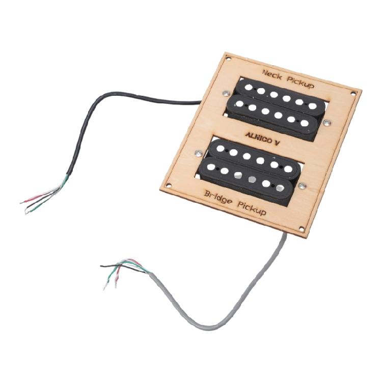 6 Strings Ceramic Magnet Pickup Guitar Replacement Neck and Bridge Set of 2Pcs