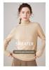Women's High Neck Cashmere Sweater - Wheat Ear Knitwear for Autumn/Winter