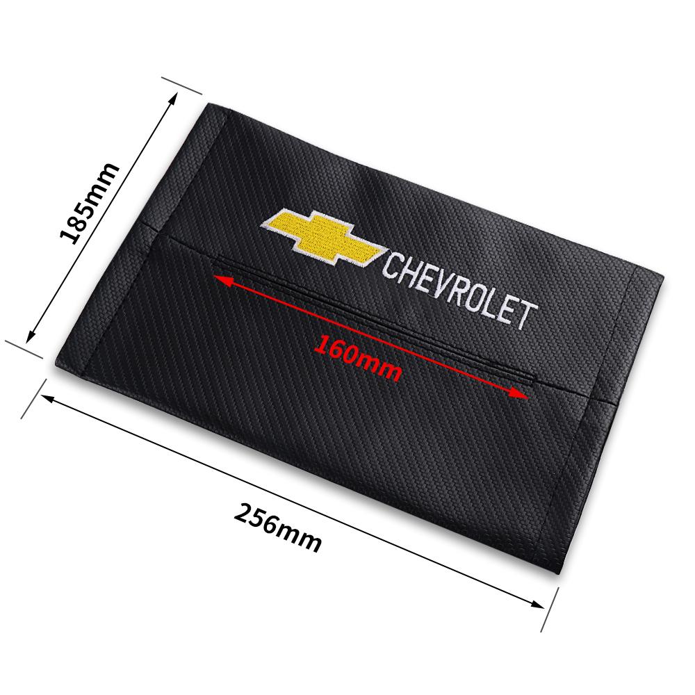 Car Carbon Fiber Tissue Storage Hanging Bag Car Seat Decoration For Chevrolet Cruze Lacetti Sonic Spark Sail Aveo T250 Cobalt