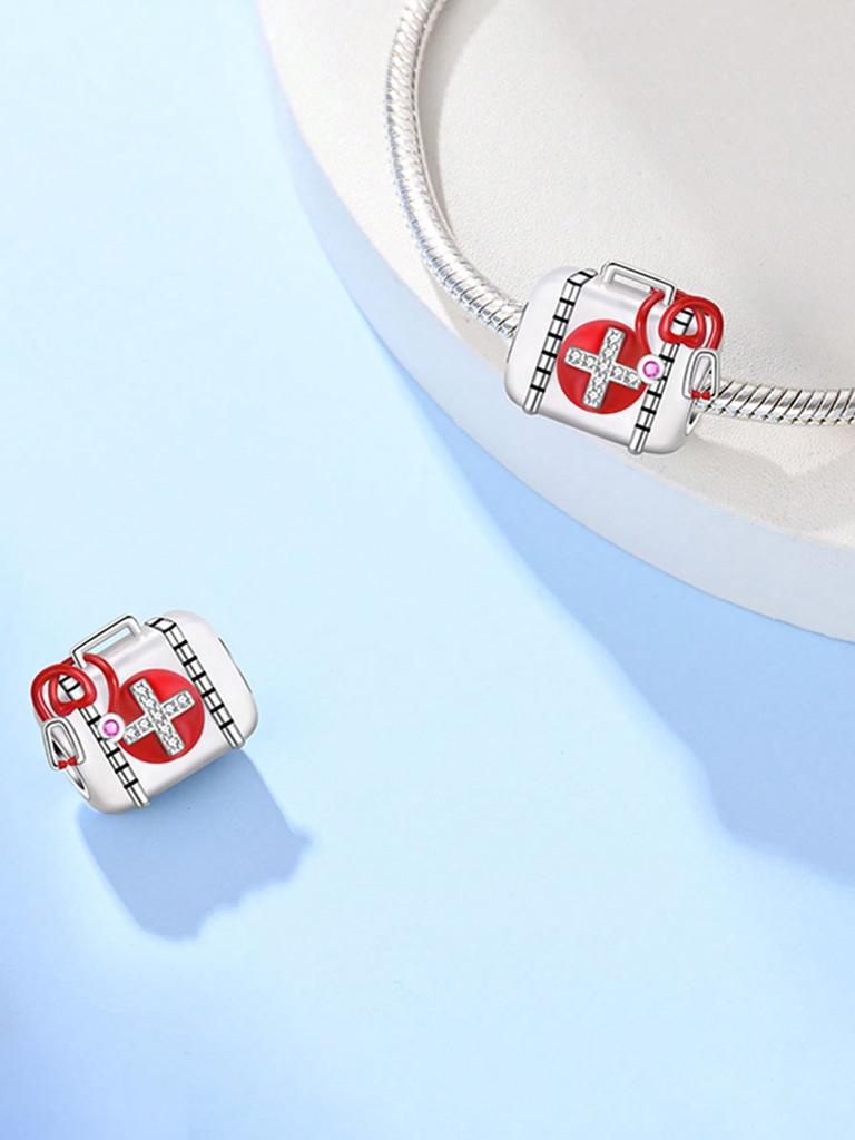 Charm Copper Colors Love Nurse First Aid Kitbead For Original Bracelet Diy Beads Charms Jewellery Making Gift For Women Styfne