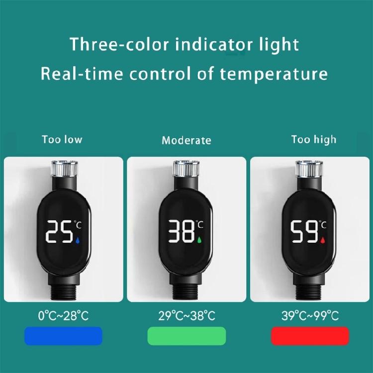 Aggiornamenti Display Temperatura Acqua in Tempo Reale Soffione Doccia Non Connettore in Acciaio Compatibilità Universale Bagno