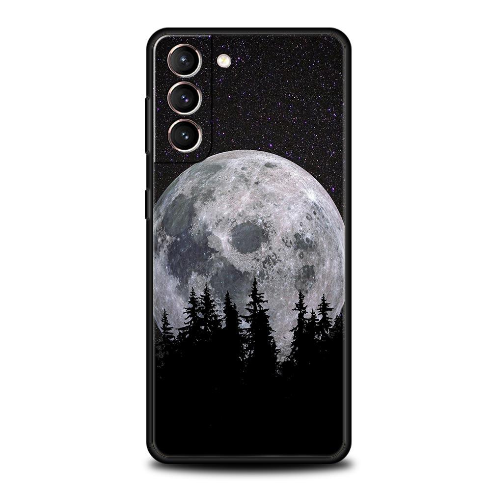 Mond am Ast Handyhülle für Samsung Galaxy S25 S24 S23 S22 S20 Ultra S21 FE 5G S10 Plus S10E Weiche TPU-Hülle