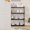 4-stufiger Edelstahl-Schuhregal-Organizer, Unabhängiger Schuhschrank Multifunktionaler Eingangsschuhschrank Flurschuhschrank