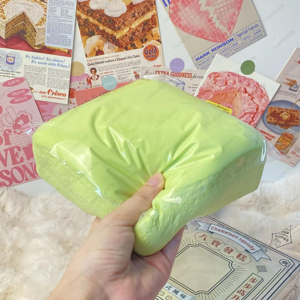 Thick Square Milk Rice Cake Squishy Slow Rising Milk Cake Bread Slow Rebound Fidget Toy Anti Stress Release Hand Relax Toy