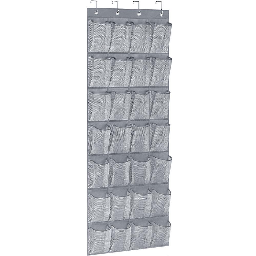 

Сетчатая ткань для сортировки обуви, подвесная сумка для хранения над дверью, органайзер для мелочей, сумка-держатель для обуви, тапочек серый